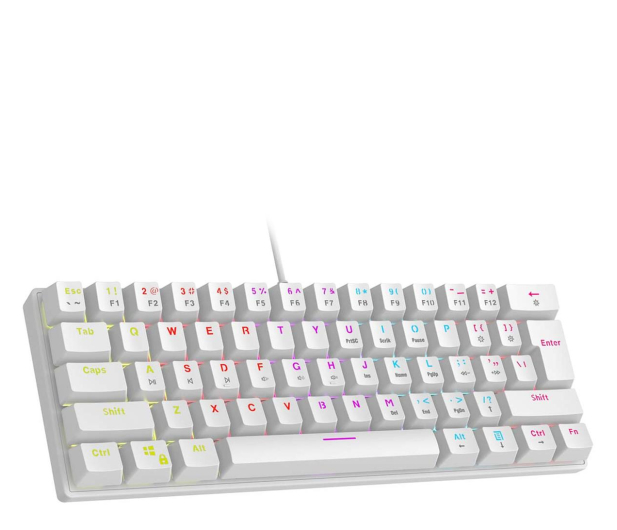 Rampage PLOWER K60 WHITE Blue Switch - 1314859 - zdjęcie 3